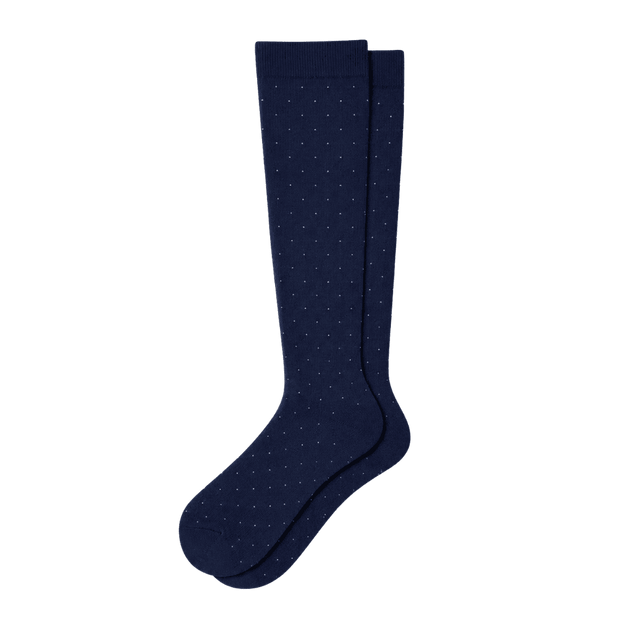 Knee-High Midnight Blue Dots