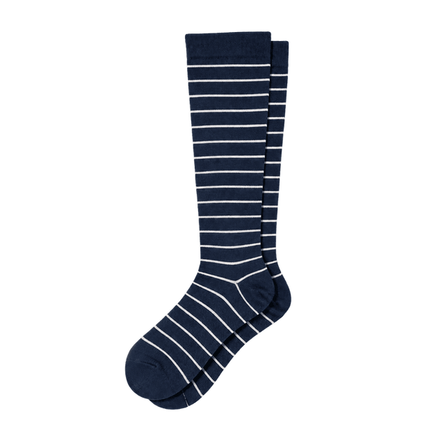 Knee-High Midnight Blue Striped